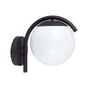 V-TAC VT-1150 Lampholder E27 Opal sphere and garden lamp Black color 200mm IP44 - 10420