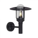 V-TAC VT-1158 Lampe de Jardin avec Douille E27 Lanterne Corps Noir Mat h: 97,5cm Mur IP44 - 10422