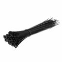 Cable tie nylon-66 clips for wiring 3.5x300mm black 100pcs V-TAC - sku 11170
