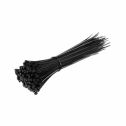 Cable tie nylon-66 clips for wiring 4.5x300mm black 100pcs V-TAC - sku 11174