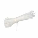 Cable tie nylon-66 clips for wiring 4.5x350mm white 100pcs V-TAC - sku 11175