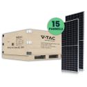Kit fotovoltaico 6KW (6.15KW) set 15pz Pannello solare fotovoltaico monocristallino 410W SLIM basso profilo lega di alluminio e vetro temperato Waterproof IP68 - sku 11551
