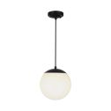 V-TAC VT-1226 Portalampada led da soffitto E27 sfera Opale lampada a sospensione colore Nero 200mm IP44 - 11825