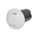 V-TAC VT-1161 Faretto incasso segnapasso led 1W 2 fasci bianco caldo 3000K rotondo in alluminio bianco IP67 - sku 1465