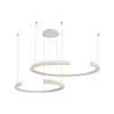 V-TAC VT-7914 Lampadario led a sospensione con 2 mezzaluna distanziate 48W in Metallo corpo Bianco 110*80*120cm 3000K Triac Dimmerabile - 14992