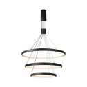 V-TAC VT-7924 Dimmable LED pendant chandelier 3 suspended circles 46W in metal with a Modern Design 80*150cm Colors black 3000K - 15345