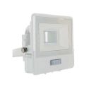 V-TAC VT-118S 10W pir sensor floodlight LED SMD chip samsung cold white 6500K slim white body Inbuilt junction Box IP65 - SKU 20270