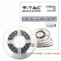 V-TAC VT-5050 bande 300LED SMD5050 strip led 12V 5Mt 11W/m 60led/m IP20 blanc naturel 4000K - SKU 212143