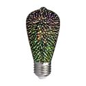 V-TAC VT-2223 3W LED Bulb E27 ST64 warm white 3000K 3D light effect Chrome Glass - SKU 2705
