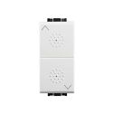 Btcino N4027 - Zwei-Tasten-Schalter (1-0-2) Living light weiß