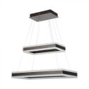 V-TAC VT-101-2D LED pendant chandelier with 2 suspended rectangles 113W in coffee-colored metal light 3000k triac dimmable - 213988