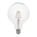 V-TAC VT-1979 LED globe bulb E27 in clear glass filament 10W G125 cold light 6500K - 214424