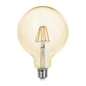 V-Tac VT-1956 Led globe bulb vintage filament amber color 6W E27 G125 light 2200k sku 214473