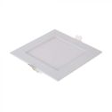 V-TAC VT-1207SQ-N Mini Pannello LED da incasso quadrato 12W luce bianco caldo 2700K - sku 214866