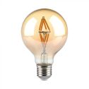 V-TAC VT-2004 Lampadina led E27 4W filamento G80 globo effetto vintage ambrato luce 2200k - 217148