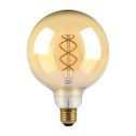 V-TAC VT-2085 Globe bulb E27 LED 4.8W G125 filament Vintage Amber light 1800K - 217216