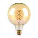 V-TAC VT-2085 Ampoule globe E27 LED 4,8W G125 filament Lumière Ambre Vintage 1800K - 217216