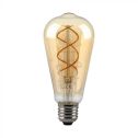 V-TAC VT-2065-N LED bulb E27 5W ST64 filament vintage effect amber color light 1800K - 217218