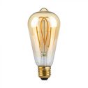 V-TAC VT-2066 LED-Glühbirne 5 W E27 ST64-Filament, Vintage-Effekt, bernsteinfarbenes Licht, 1800 K – 217220