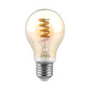 V-TAC VT-2154 LED bulb 4W E27 A60 spiral filament Amber glass warm white 1800K