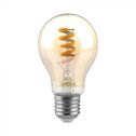 V-TAC VT-2154 Lampadina LED 4W E27 A60 filamento spirale vetro Ambrato bianco caldo 1800K