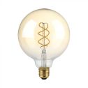 Ampoule globe LED V-Tac VT-2085 4,8W dimmable E27 G125 à filament ambre effet Vintage 1800K - 217415