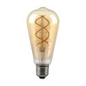 V-TAC VT-2065 LED bulb dimmable 4.8W E27 ST64 filament amber effect vintage light warm white 1800K - 217416