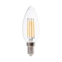 V-TAC VT-2127 lampadina led candela E14 6W 100LM/W a filamento luce bianco caldo 3000K - SKU 217423