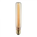 V-TAC VT-2162 Röhrenförmige LED-Glühbirne 2 W E27 T30 Vintage-Effekt aus bernsteinfarbenem Glas mit Lasergravuren, Licht 1800 K – 217473