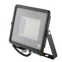 V-TAC PRO VT-56-B-N Faro led 50W slim alluminio nero chip Samsung SMD alta luminosità 115LM/W bianco freddo 6500K - SKU 21761