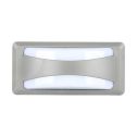V-TAC VT-8058 Applique LED moderne 12W lumière douce rectangulaire extérieur IP65 corps gris clair 3000k - 218245