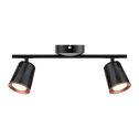 V-TAC VT-812 12W led wall lamp adjustable black wall sconce 2 12W spotlights warm white light 3000K ip20 - SKU 218255