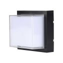V-TAC VT-828 Lampada LED da parete quadrata 12W applique da muro luce bianco naturale 4000K nero IP65 - sku 218544