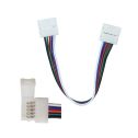 V-TAC 2587 Flexibler Anschluss für mehrfarbige RGB+W-SMD5050-LED-Streifen mit 2 Clips, 5-polig
