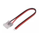 V-TAC Connector for LED COB strip 10mm dual head 2 PIN and cables to be soldered - sku 2665