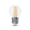 V-TAC VT-2386 Led bulb 6W E27 4000k filament lamp 130lm/w drop G45 clear glass sku 2852