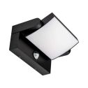 V-TAC VT-11020 led wall lamp with PIR sensor spotlight 17W 150lm/w facade lighting black color 3000k adjustable IP65 sku 2940