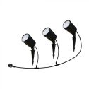 V-TAC VT-5168 lot de 3 spots de jardin intelligents à LED 3en1 + RGB dimmable pour la gestion des smartphones Alexa Google IP65 sku 3015 (3 pièces)