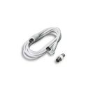 Extension cable TV 3M with straight plug and socket 90° white body Fanton 31080