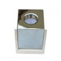 V-TAC VT-860 1xGU10-GU5.3 Concrete square white surface mounting gypsum with metal chrome for Spotlights - sku 3116