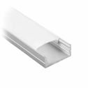 V-TAC VT-8108 Profilo in alluminio da 2M milky cover satinato per striscia LED - sku 3352