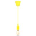 V-TAC VT-7228 Portalampada a sospensione decorativo pendente 1MT in silicone attacco E27 colore giallo sku 3485