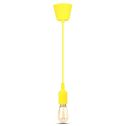 V-TAC VT-7228 Portalampada a sospensione decorativo pendente 1MT in silicone attacco E27 colore giallo sku 3485