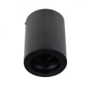 V-TAC VT-796 GU10 boîtier fitting rond réglabl montage en surface métal noir pour lampes spot Spot GU10/GU5.3  VT-796 - SKU 3628