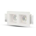 V-.TAC VT-762 Forme rectangulaire 2 * GU10 / GU5.3 Spot LED encastré au plafond sku 3648