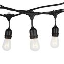 V-TAC VT-713 guirlande lumineuse 15 mètres avec 15 connexions E27 connectables couleur noire avec entrée et sortie schuko - SKU 3673