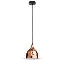 V-TAC VT-8170 Lampadario LED a goccia portalampada E27 in metallo colore oro rosa Oro Rosa a specchio d:170mm sku 3714