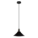 V-TAC VT-7424 Bell Pendant Chandelier Lampholder 1MT E27 Elegant Stylish Ф260mm - Black Metal - SKU 3753