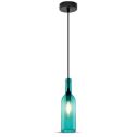 V-TAC VT-7558 Lustre bouteille en verre décoratif Led 1MT E14 douille Ф72mm couleur bleue sku 3768