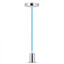 V-TAC VT-7338 Pendant light 1MT E27 metal with blue colored cable Ф39mm IP20 - SKU 3783